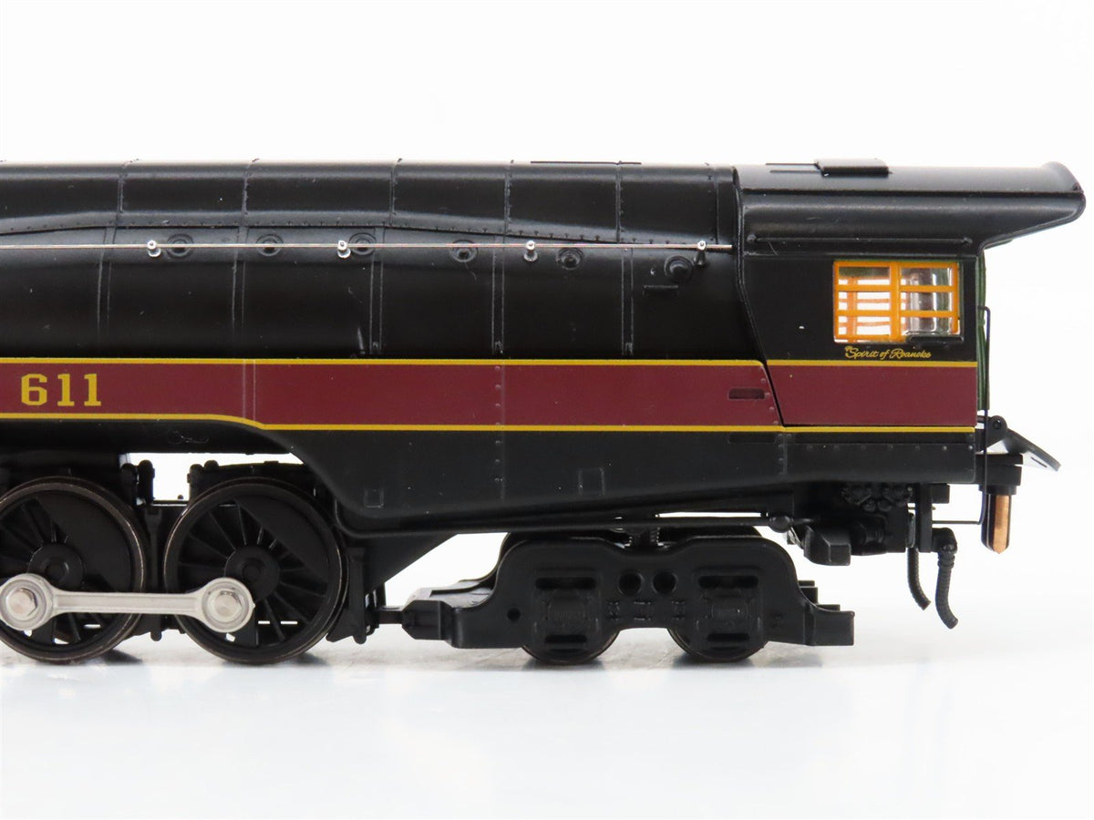 HO Fox Valley FVM SXT38845 N&amp;W Spirit of Roanoke 4-8-4 Steam #611 w/ DCC &amp; Sound