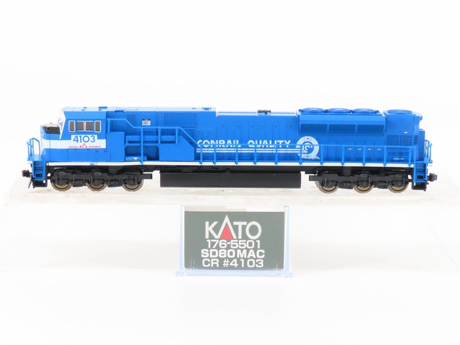 N Scale KATO 176-5501 CR Conrail Quality EMD SD80MAC Diesel #4103 - DCC Ready