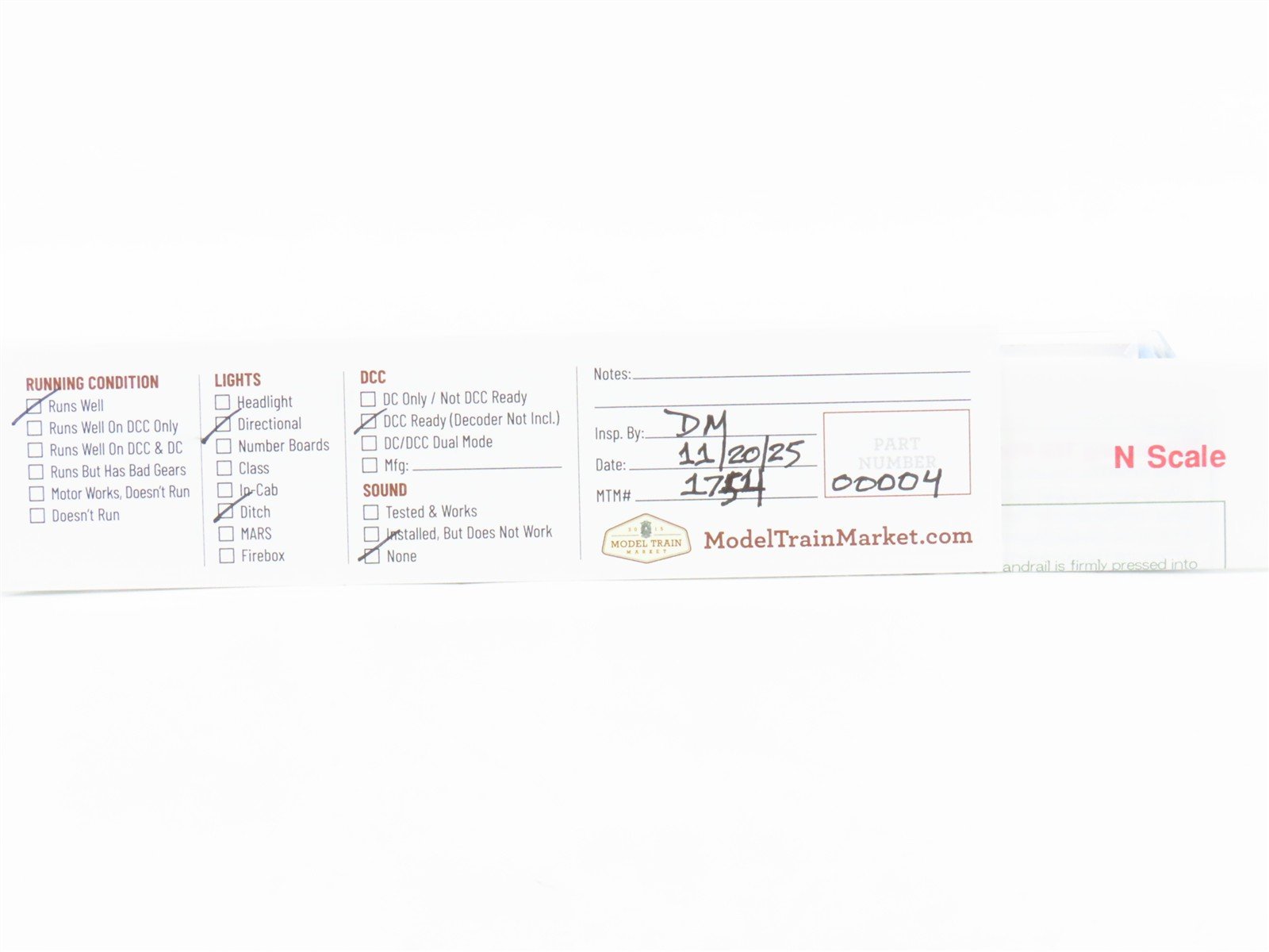 N Scale KATO 176-5502 CR Conrail Quality EMD SD80MAC Diesel #4123 - DCC Ready