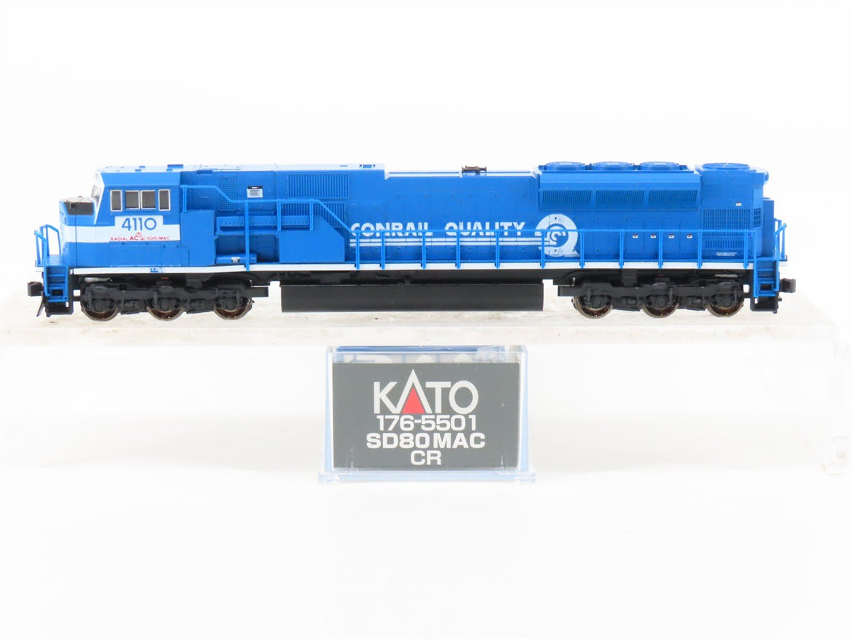 N Scale KATO 176-5501A CR Conrail Quality EMD SD80MAC Diesel #4110 - DCC Ready