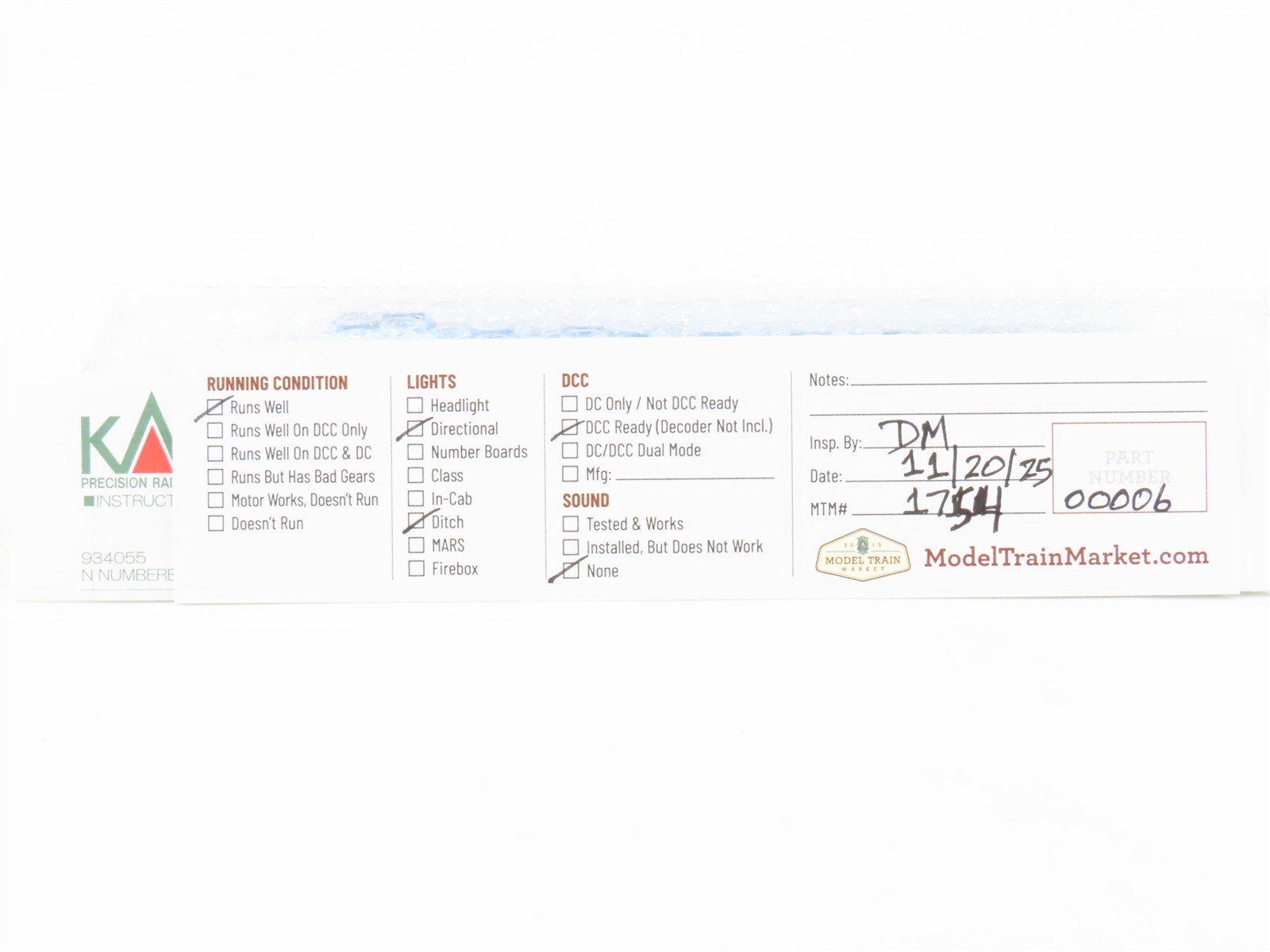 N Scale KATO 176-6306 CR Conrail Quality EMD SD70MAC Diesel #4137 - DCC Ready