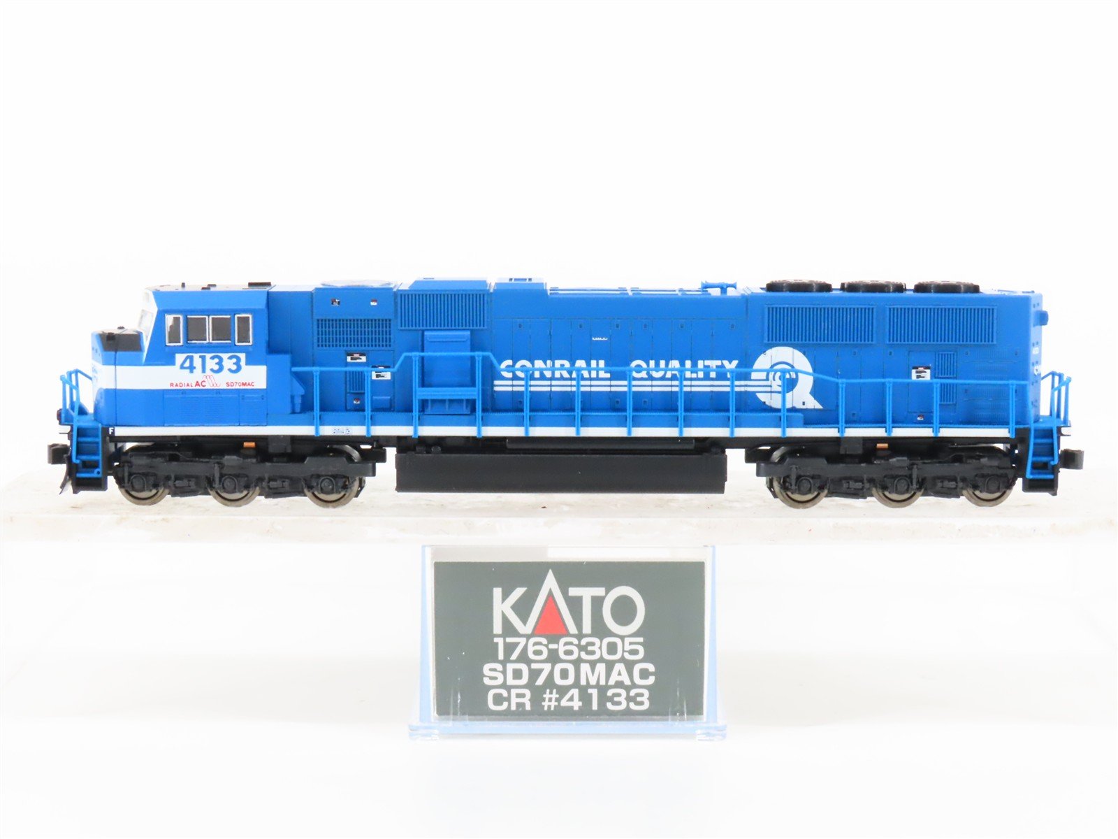 N Scale KATO 176-6305 CR Conrail Quality EMD SD70MAC Diesel #4133 - DCC Ready