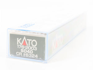 N Scale KATO 176-2003 CR Conrail EMD SD40 Diesel #6324 - DCC Ready
