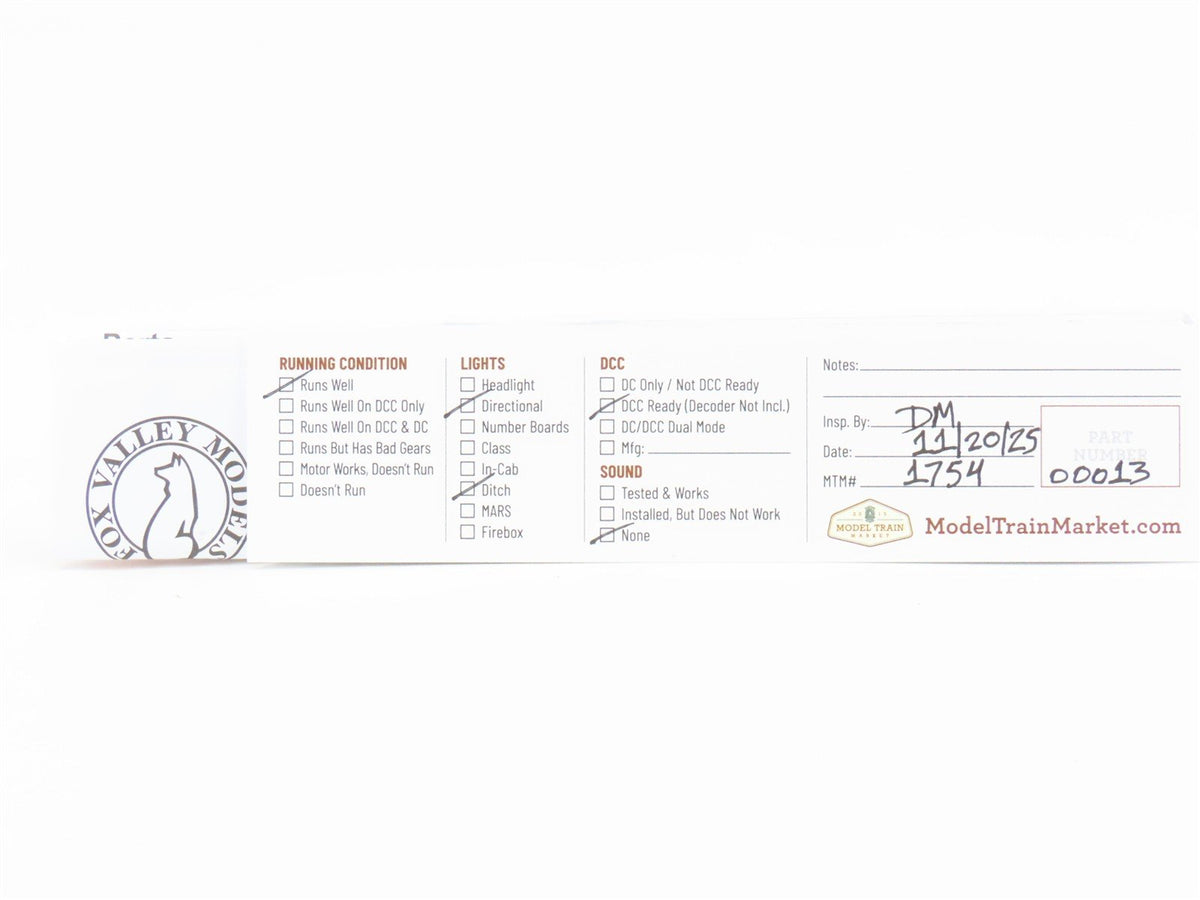 N Scale Fox Valley FVM 70451 NS / CR Conrail GE ES44AC Diesel #8098 - DCC Ready