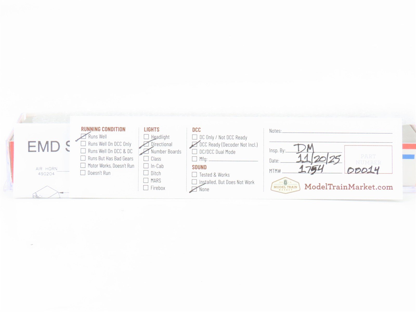 N Scale Atlas 49324 CR Conrail Quality EMD SD50 Diesel #6726 - DCC Ready