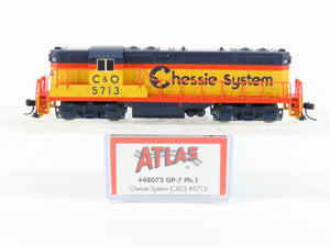 N Scale Atlas 48072 C&O Chessie System EMD GP7 Ph. 1 Diesel #5713 - DCC Ready