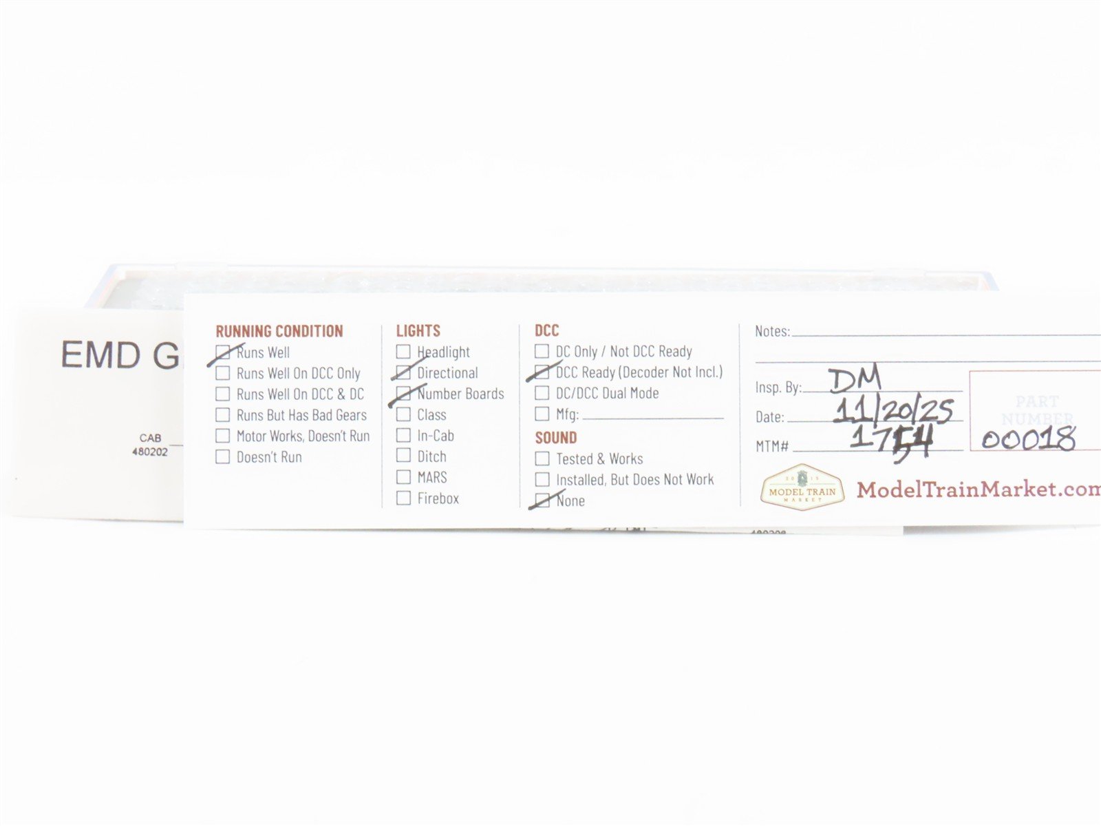 N Scale Atlas 48072 C&O Chessie System EMD GP7 Ph. 1 Diesel #5713 - DCC Ready