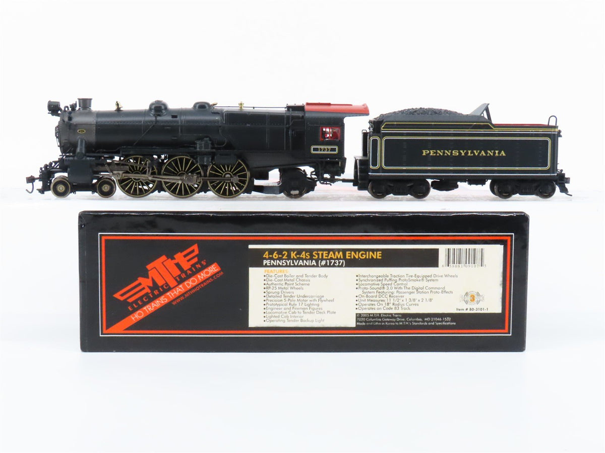 HO Scale MTH 80-3101-1 PRR Pennsylvania 4-6-2 Steam Loco #1737 w/ DCC &amp; Sound