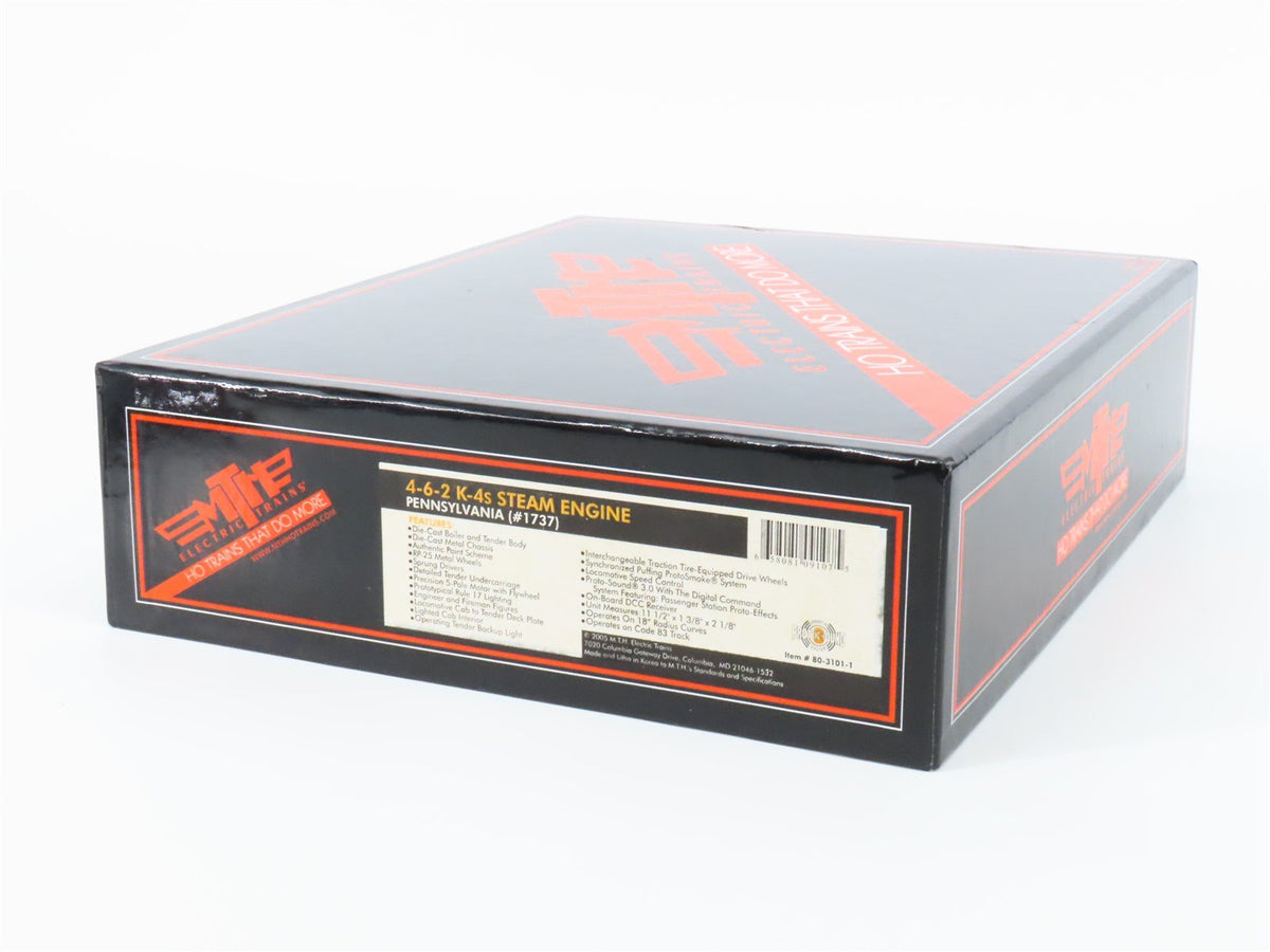 HO Scale MTH 80-3101-1 PRR Pennsylvania 4-6-2 Steam Loco #1737 w/ DCC &amp; Sound