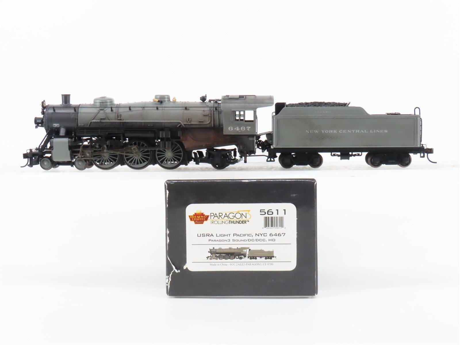 HO Broadway Limited BLI 5611 NYC Railway USRA 4-6-2 Steam #6467 Weathered/wDCC