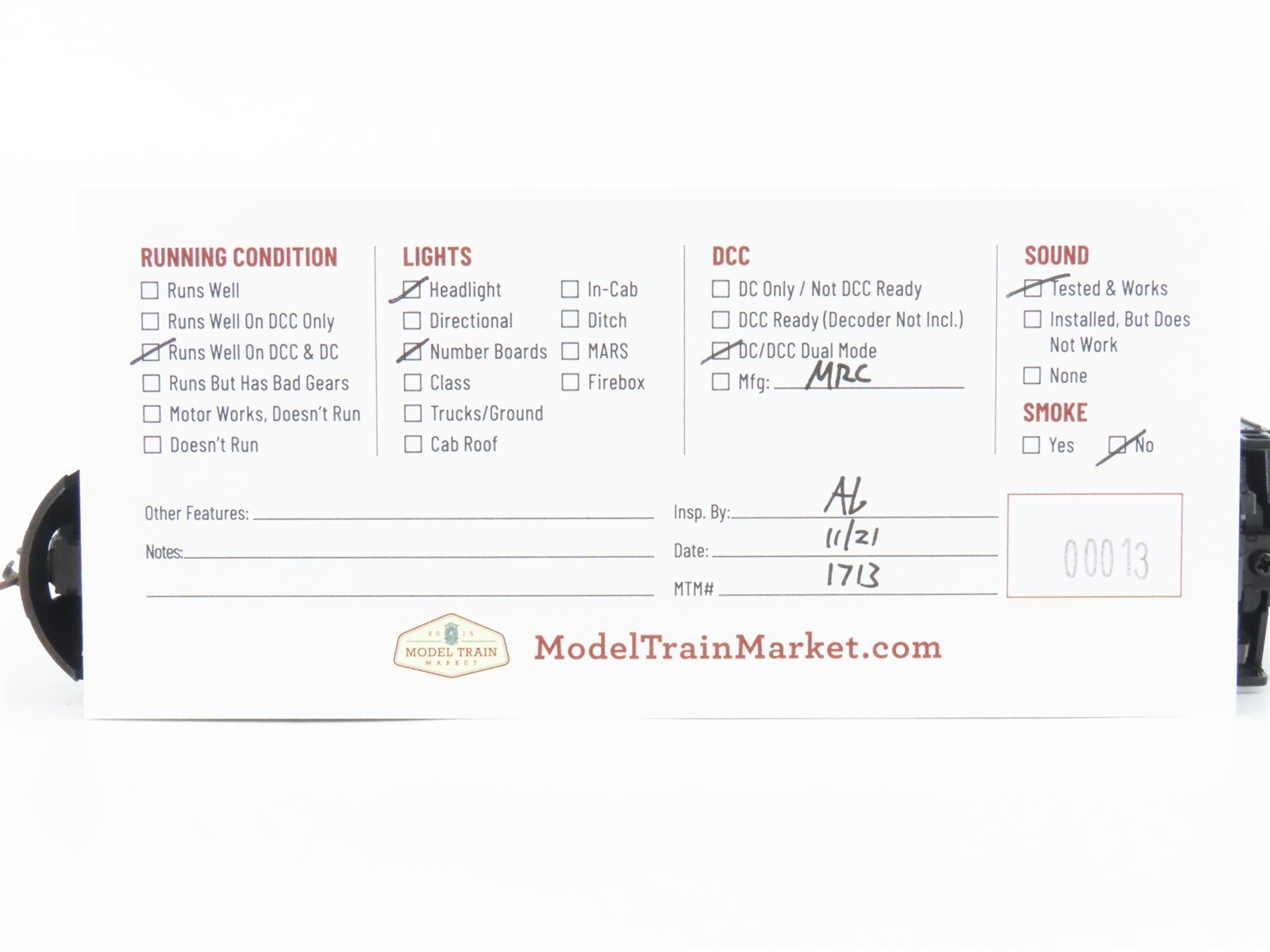 HO MTH 81-2002-0 PRR Pennsylvania F3A Diesel Loco #9691 wDCC & Sound/Weathered