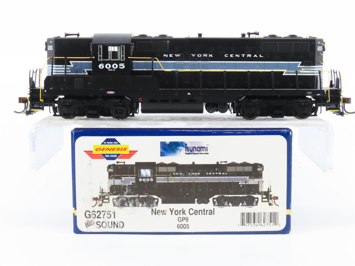 HO Scale Athearn Genesis G62751 NYC GP9 Diesel Locomotive #6005 w/ DCC &amp; Sound