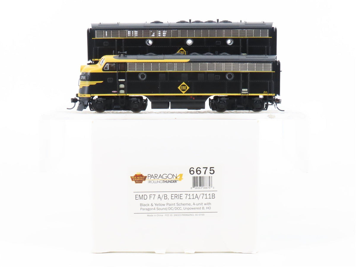 HO Scale Broadway Limited BLI 6675 ERIE F7 A/B Diesel Loco Set w/DCC &amp; Sound