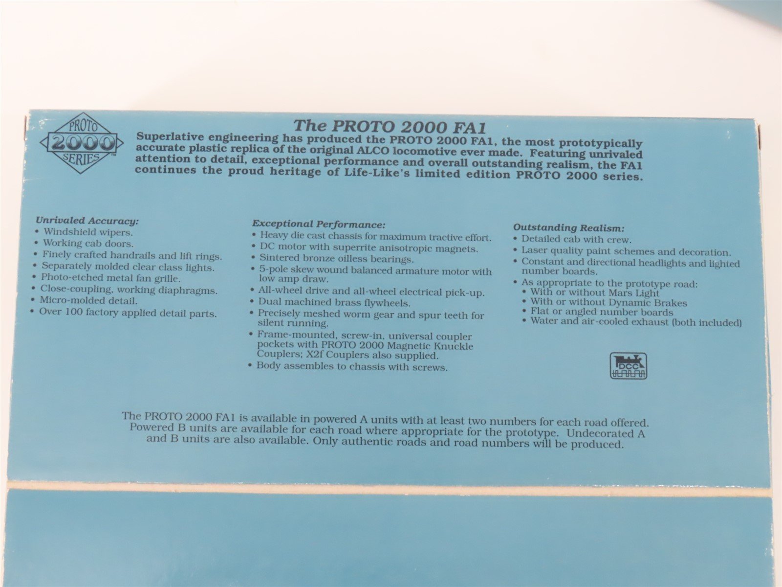 HO Scale Proto 2000 NYC Railway FA1/FB1 Diesel Locomotive Set BAD GEARS w/ DCC