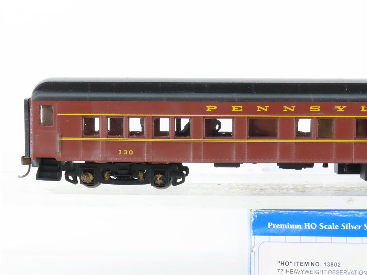 HO Bachmann 13802 PRR Pennsylvania 72&#39; Observation Passenger Car #130 Weathered