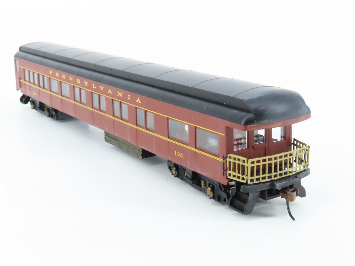 HO Bachmann 13802 PRR Pennsylvania 72&#39; Observation Passenger Car #130 Weathered