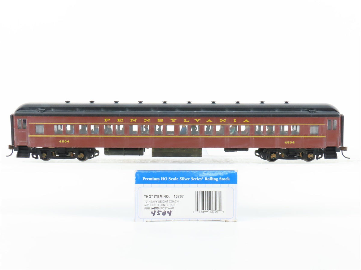 HO Bachmann 13707 PRR Pennsylvania 72&#39; Coach Passenger Car #4504 Weathered