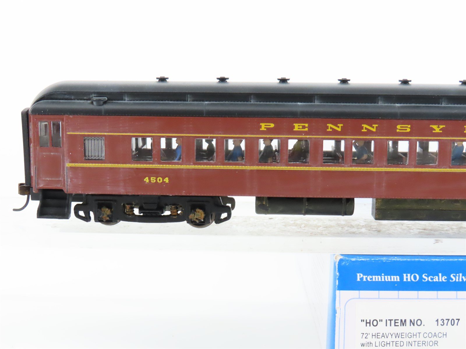 HO Bachmann 13707 PRR Pennsylvania 72' Coach Passenger Car #4504 Weathered