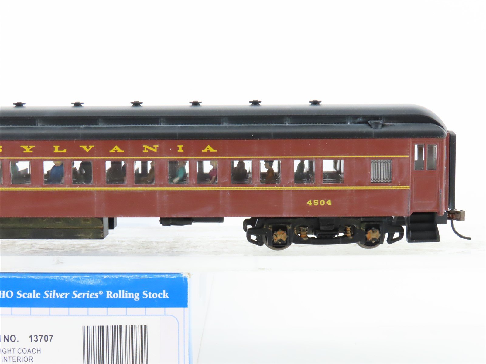 HO Bachmann 13707 PRR Pennsylvania 72' Coach Passenger Car #4504 Weathered