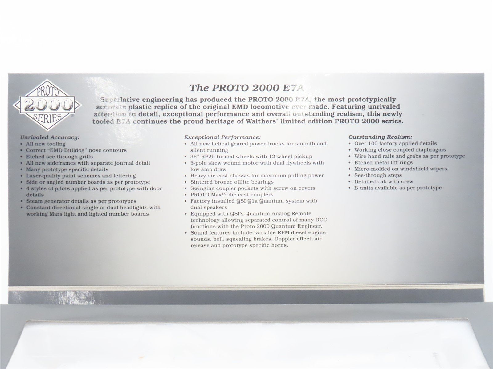 HO Scale Proto 2000 920-40951 MILW Milwaukee Road E7A Diesel #19B w/ DCC & Sound