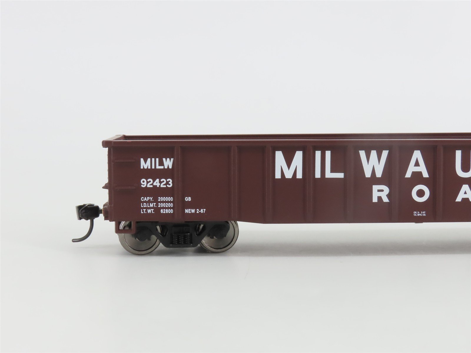 HO Walthers Mainline 910-6158 MILW Milwaukee Road 53' Smooth-Side Gondola #92423