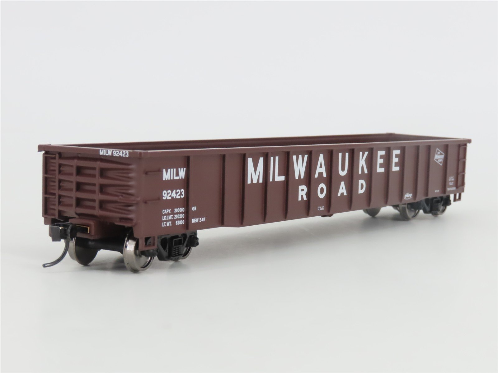 HO Walthers Mainline 910-6158 MILW Milwaukee Road 53' Smooth-Side Gondola #92423