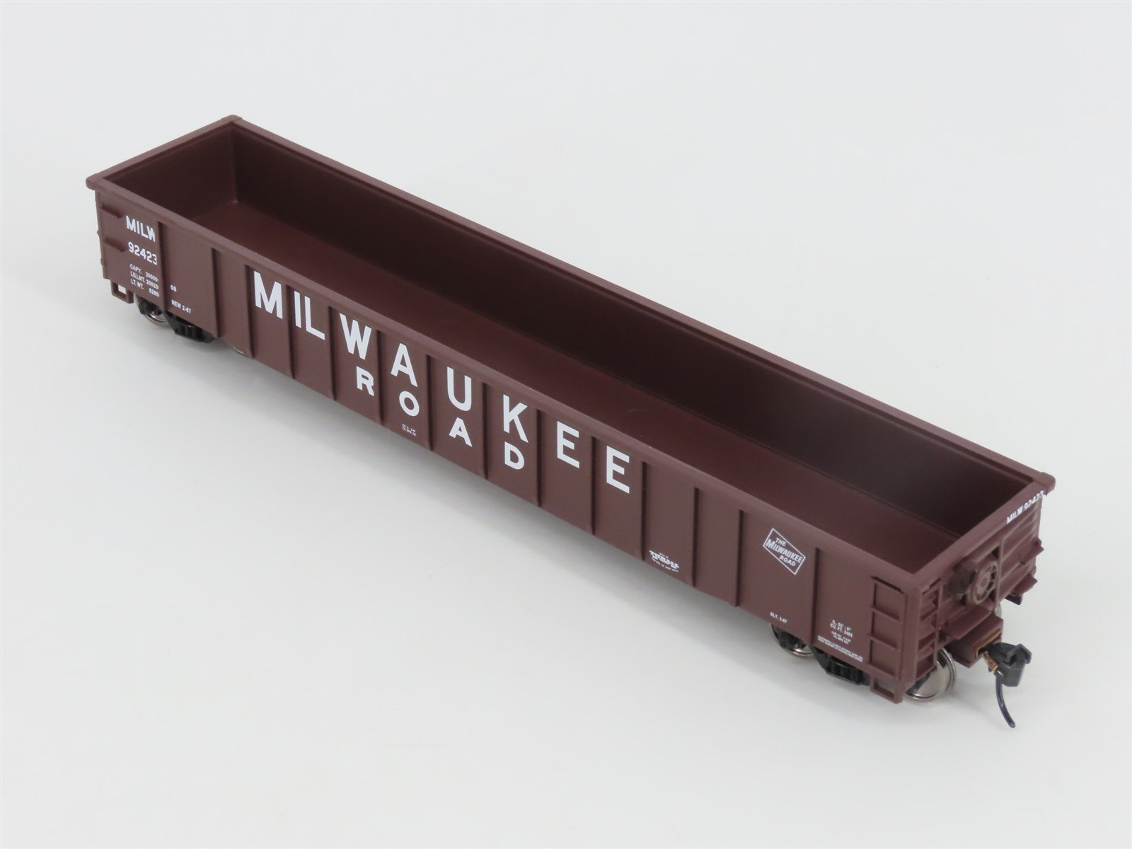 HO Walthers Mainline 910-6158 MILW Milwaukee Road 53' Smooth-Side Gondola #92423
