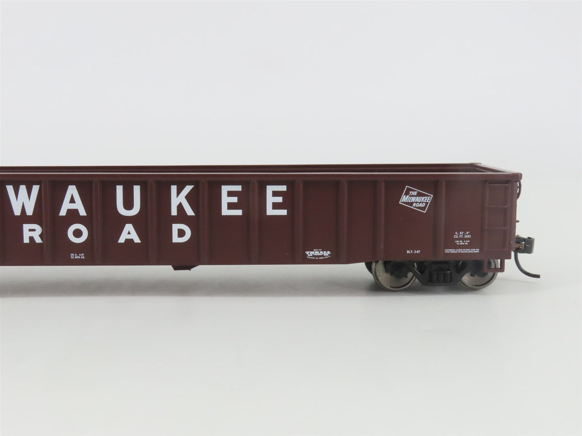 HO Walthers Mainline 910-6160 MILW Milwaukee Road 53&#39; Smooth-Side Gondola #92448