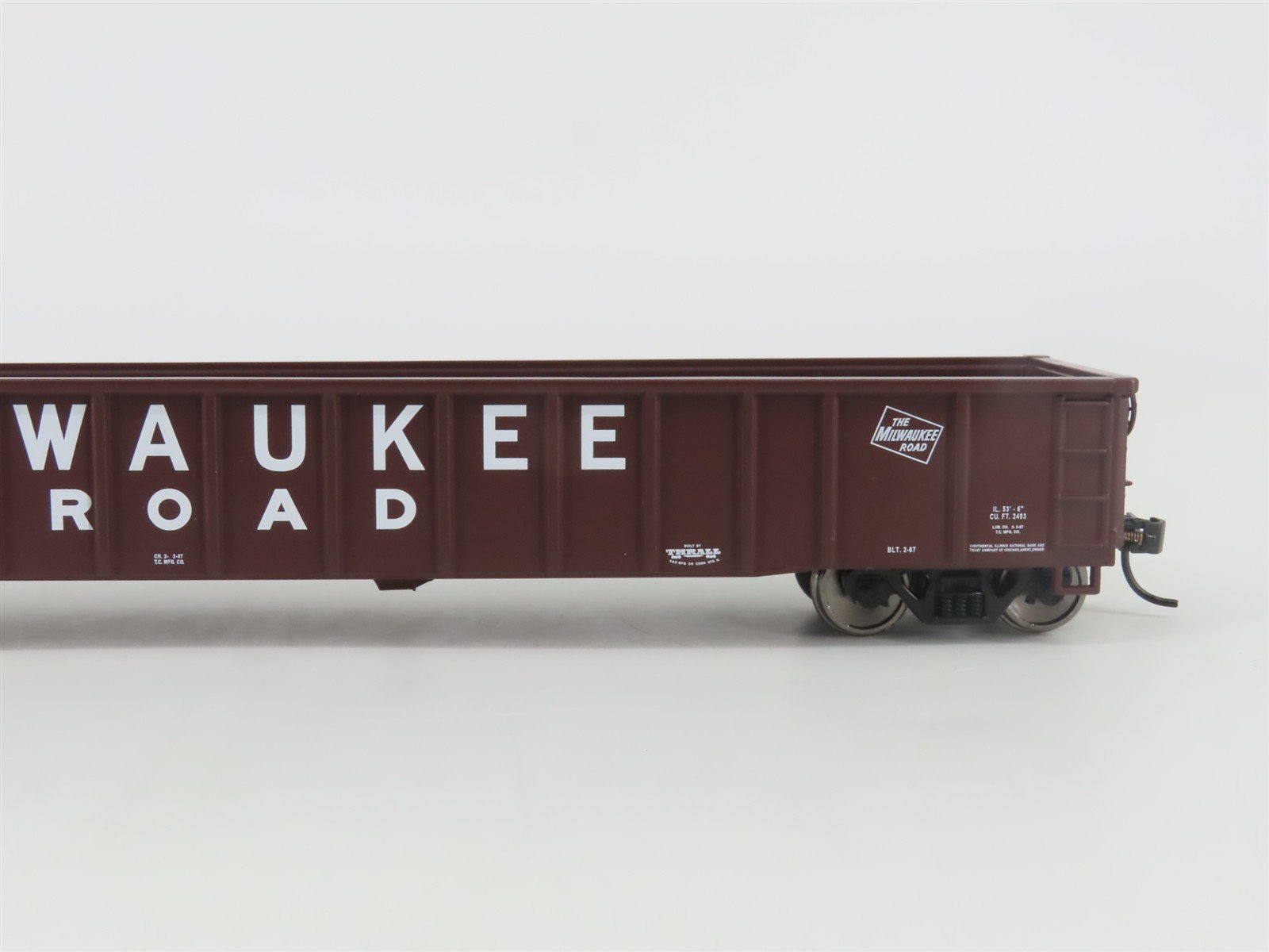 HO Walthers Mainline 910-6160 MILW Milwaukee Road 53' Smooth-Side Gondola #92448