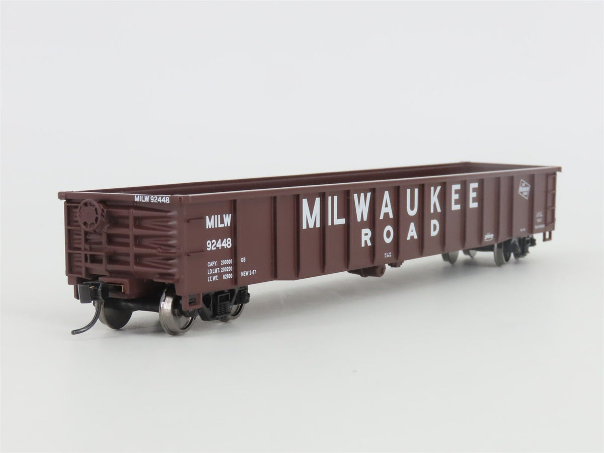 HO Walthers Mainline 910-6160 MILW Milwaukee Road 53&#39; Smooth-Side Gondola #92448