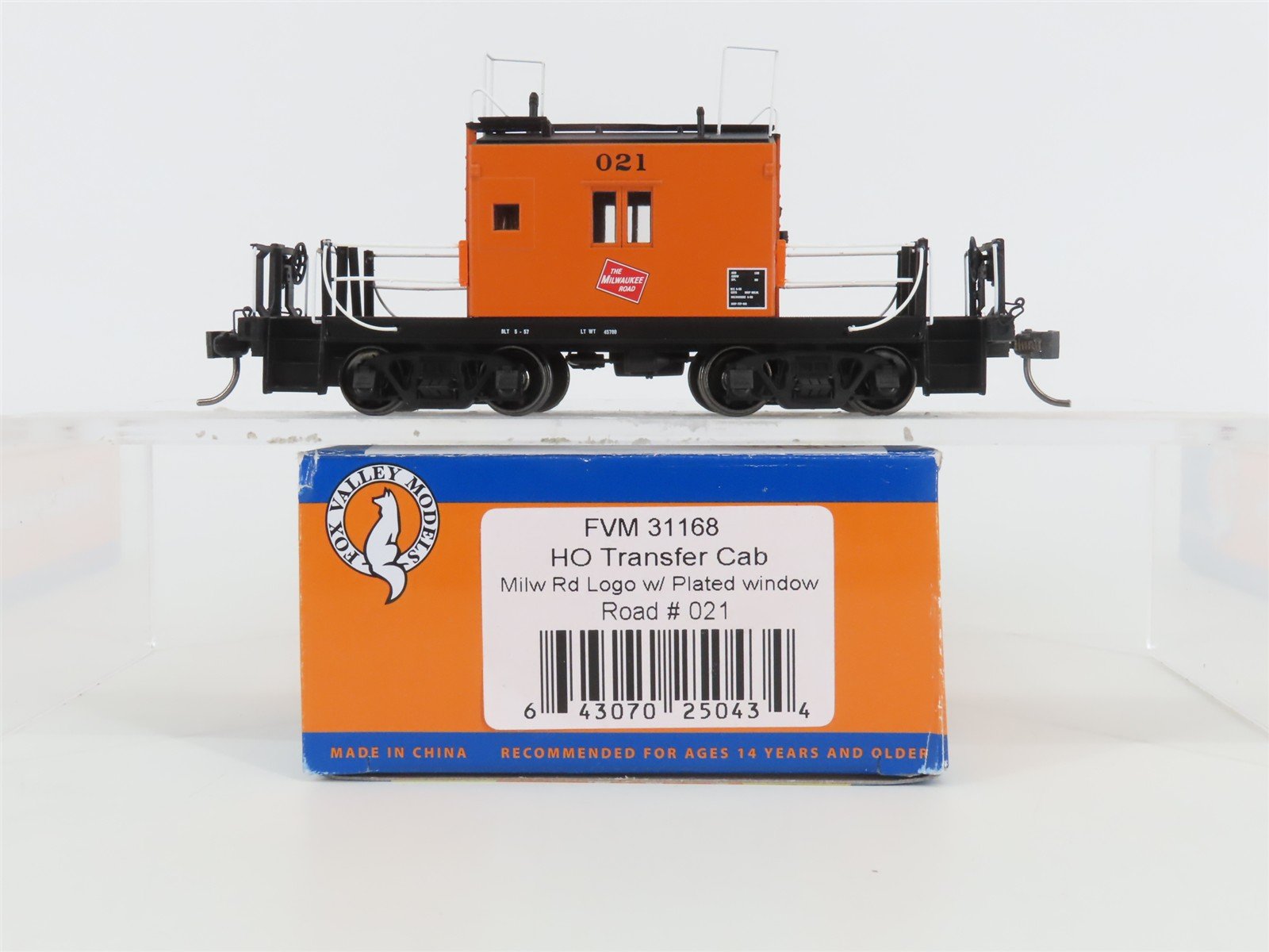 HO Scale Fox Valley FVM 31168 MILW Milwaukee Road Transfer Caboose #021