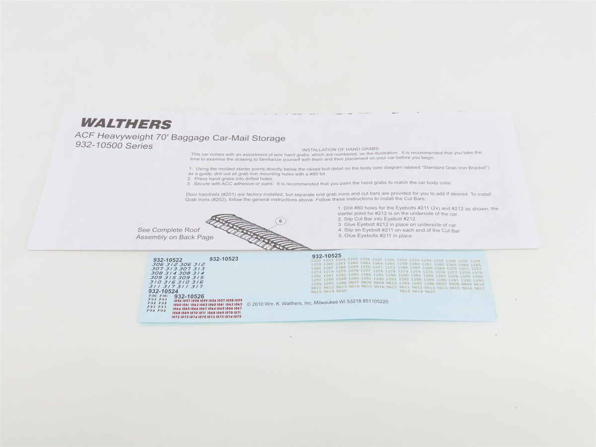 HO Walthers 932-10526 MILW Milwaukee Road &quot;UP Paint&quot; ACF 70&#39; Baggage Passenger