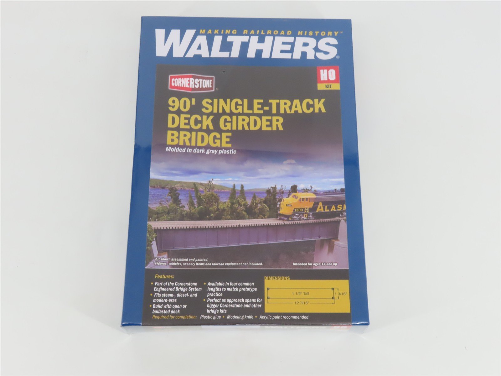 HO Walthers Cornerstone Kit #933-4508 Single-Track 90' Deck Girder Bridge SEALED