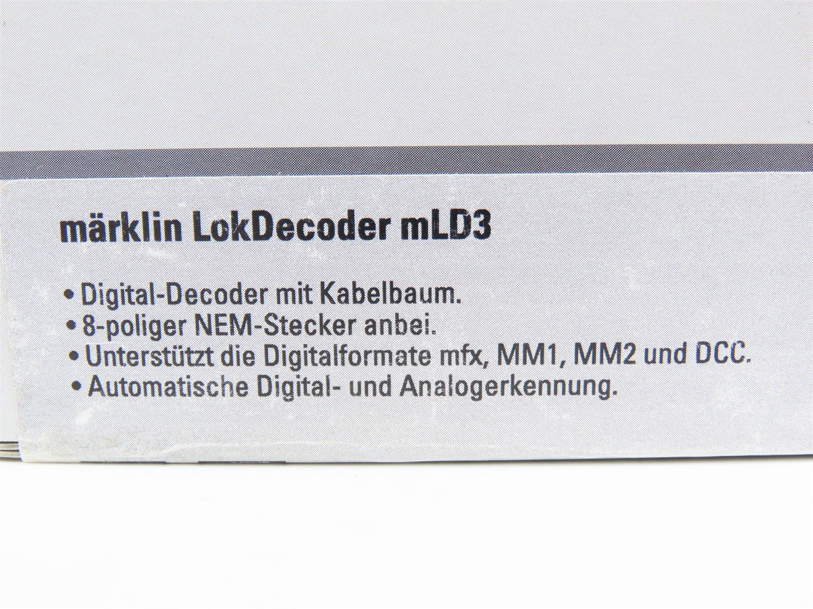 Marklin Digital 60982 LokDecoder mLD3 DCC/mfx/MM1/MM2 Mobile Decoder - SEALED