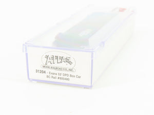 N Atlas 31204 BCIT British Columbia Railway 53' Double Plug Door Box Car #800480