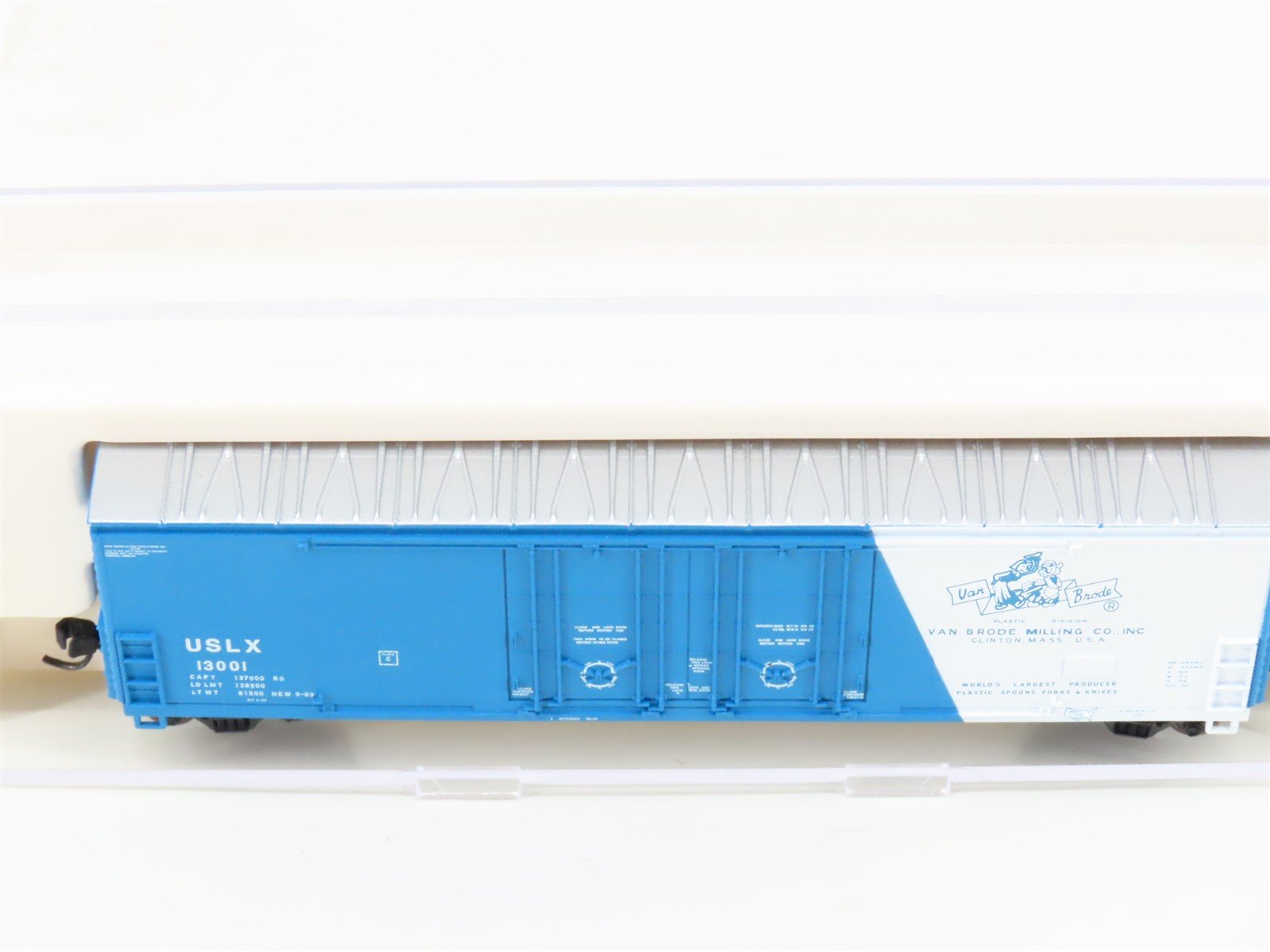 N Scale Atlas 31191 USLX Van Brode Milling Double Plug Door Box Car #13001