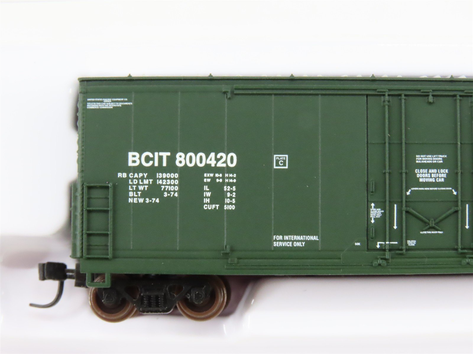 N Atlas 31201 BCIT British Columbia Railway Double Plug Door Box Car #800420