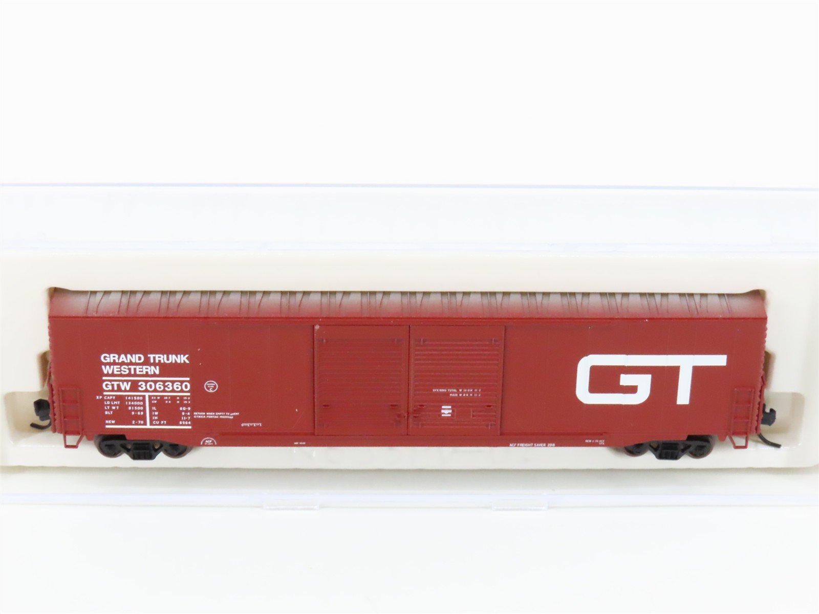 N Scale Atlas 36901 GTW Grand Trunk Western 60' Double Door Box Car #306360