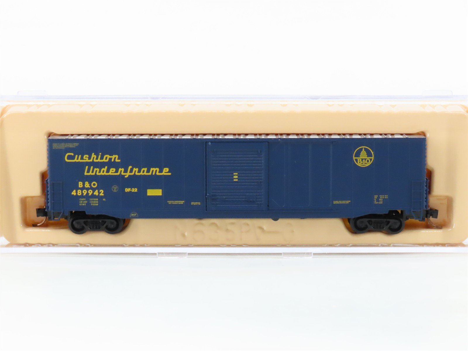 N Scale Atlas 37201 B&O Baltimore & Ohio 60' Auto Parts Box Car #489942