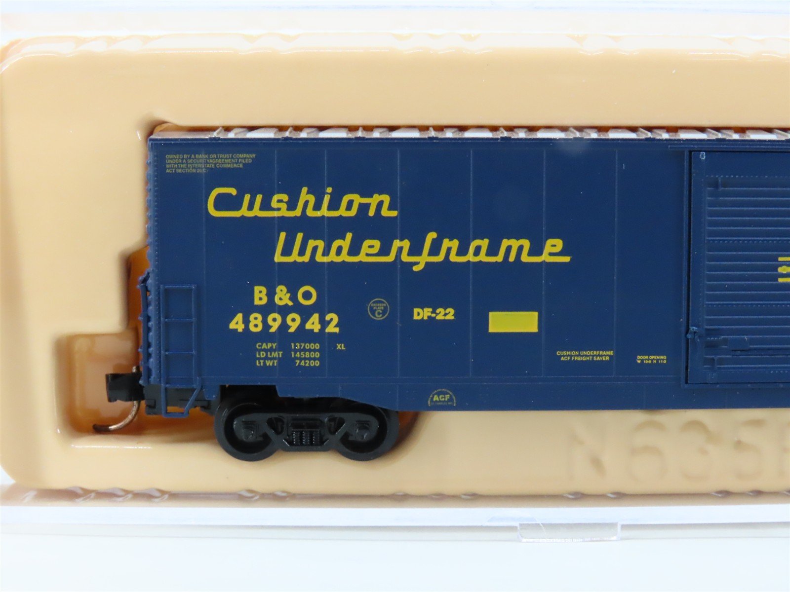 N Scale Atlas 37201 B&O Baltimore & Ohio 60' Auto Parts Box Car #489942