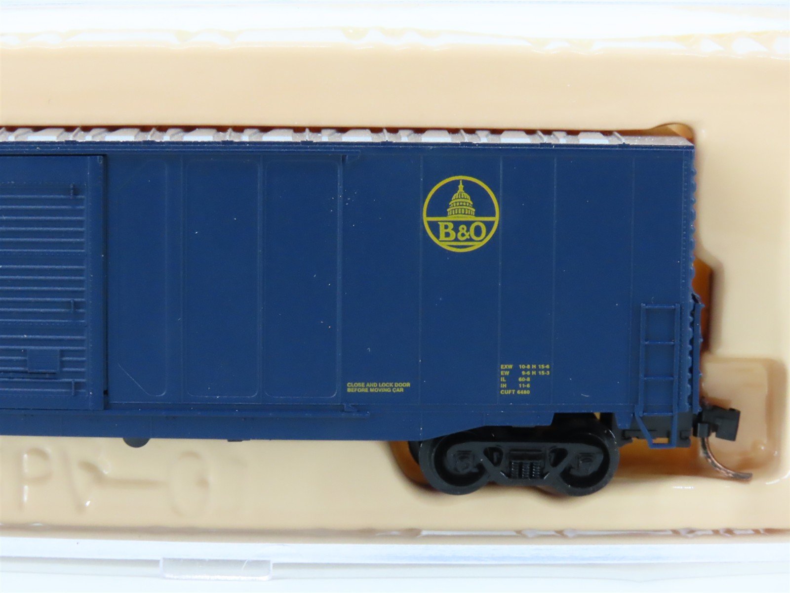 N Scale Atlas 37202 B&O Baltimore & Ohio Railroad 60' Auto Parts Box Car #489946