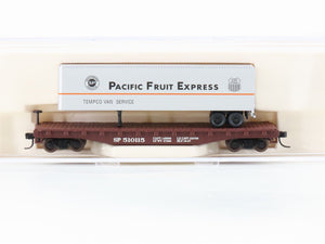 N Scale Atlas 37763 SP Southern Pacific Flat Car #510115 w/ PFE Trailer