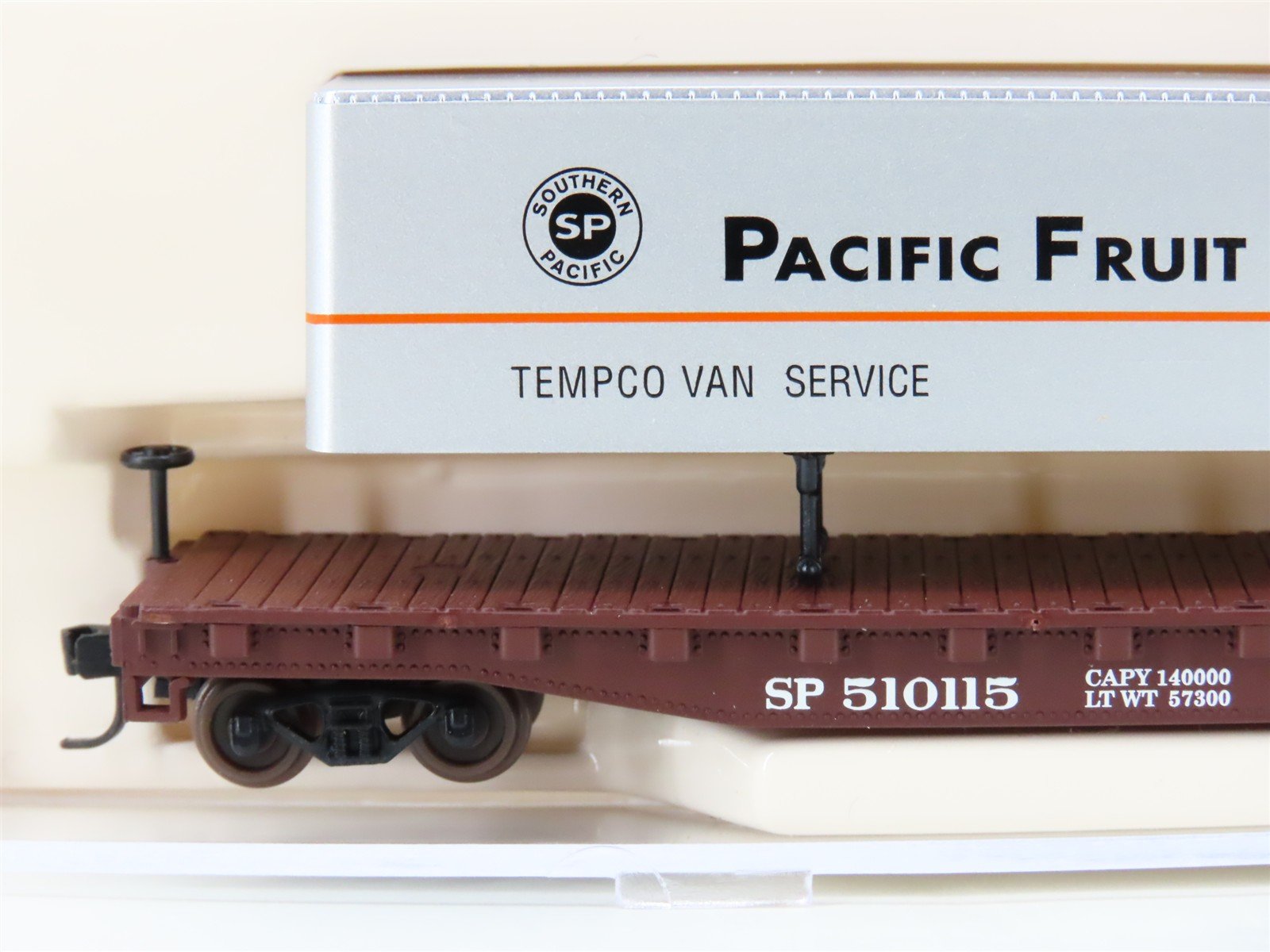 N Scale Atlas 37763 SP Southern Pacific Flat Car #510115 w/ PFE Trailer
