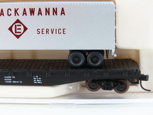 N Scale Atlas 37812 EL Erie Lackawanna Piggyback Flat Car #7415 w/ 40' Trailer