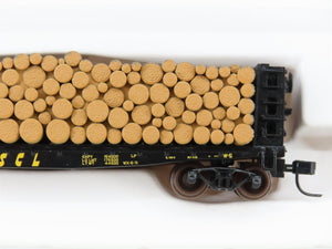 N Scale Atlas 38391 SCL Seaboard Coast Line Pulpwood Flat Car #670277 w/ Load