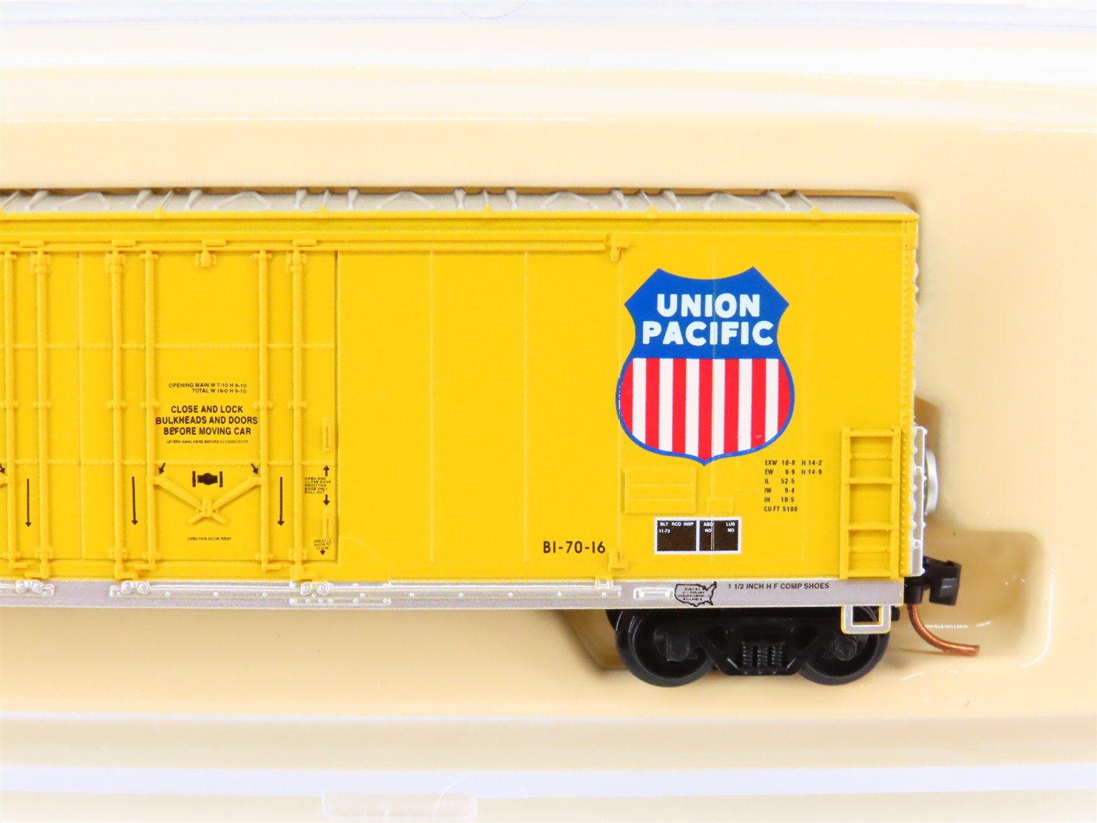 N Scale Atlas 31061 UP Union Pacific Railroad Double Plug Door Box Car #451352