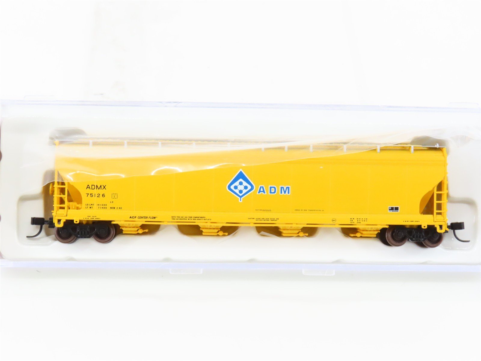 N Scale Atlas 50000072 ADMX Grain 4-Bay Covered Hopper #75126