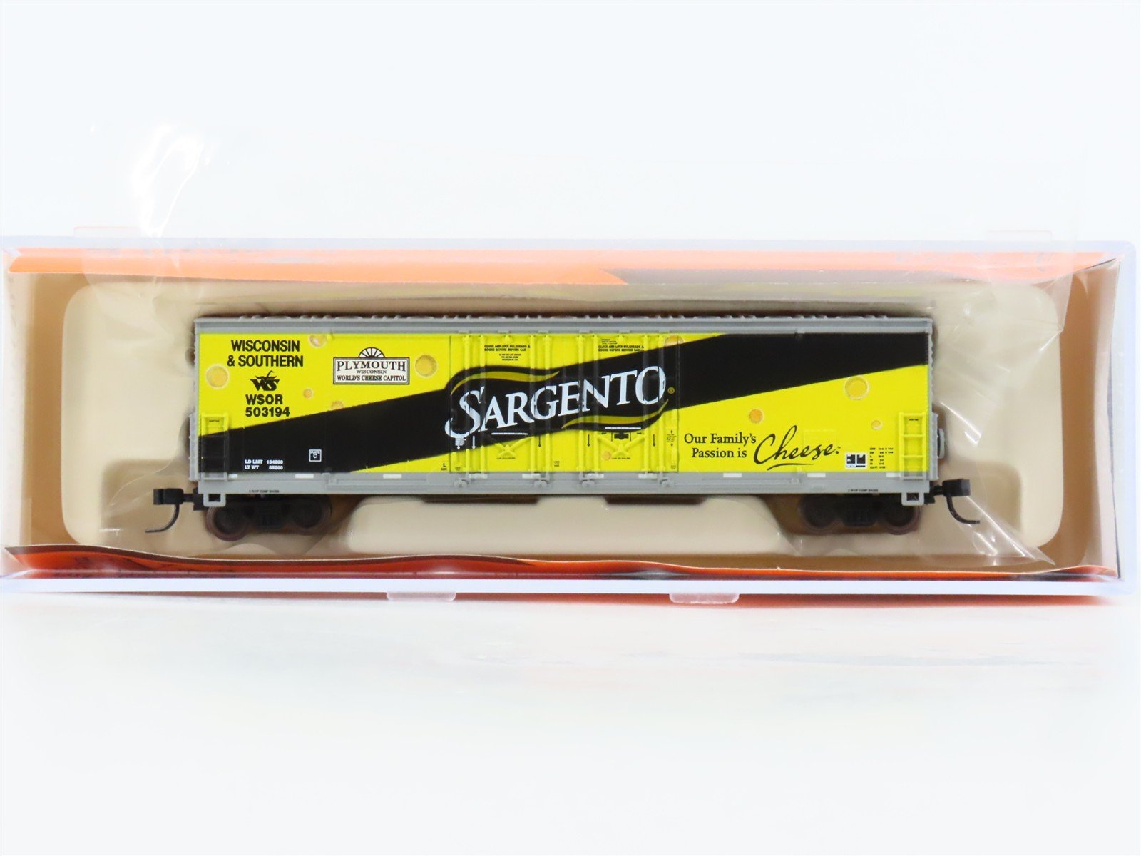 N Scale Fox Valley Models FVM 8910 WSOR Sargento Cheese Box Car #503194