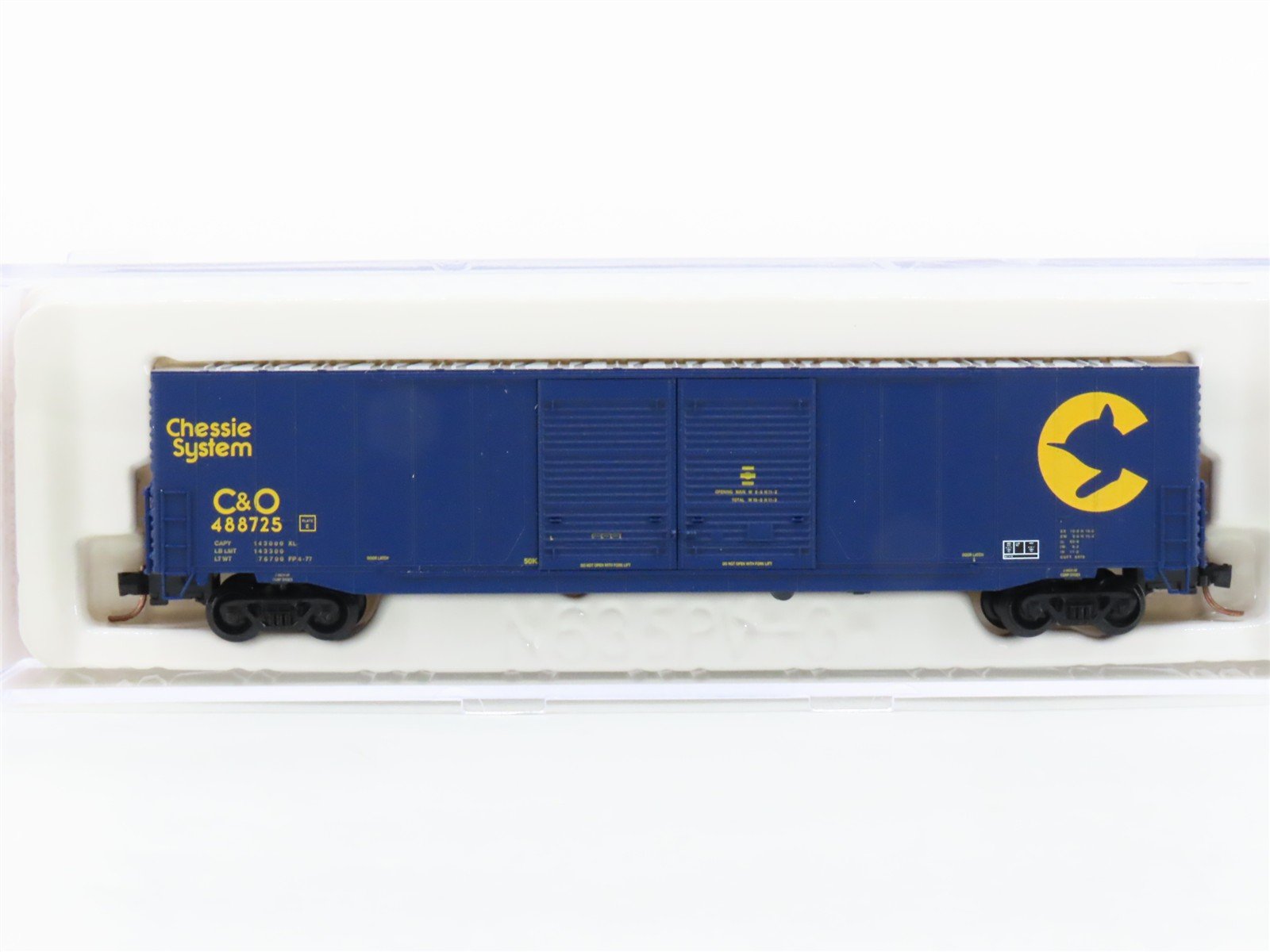 N Scale Atlas 36811 C&O Chessie System 60' Double Door Box Car #488725