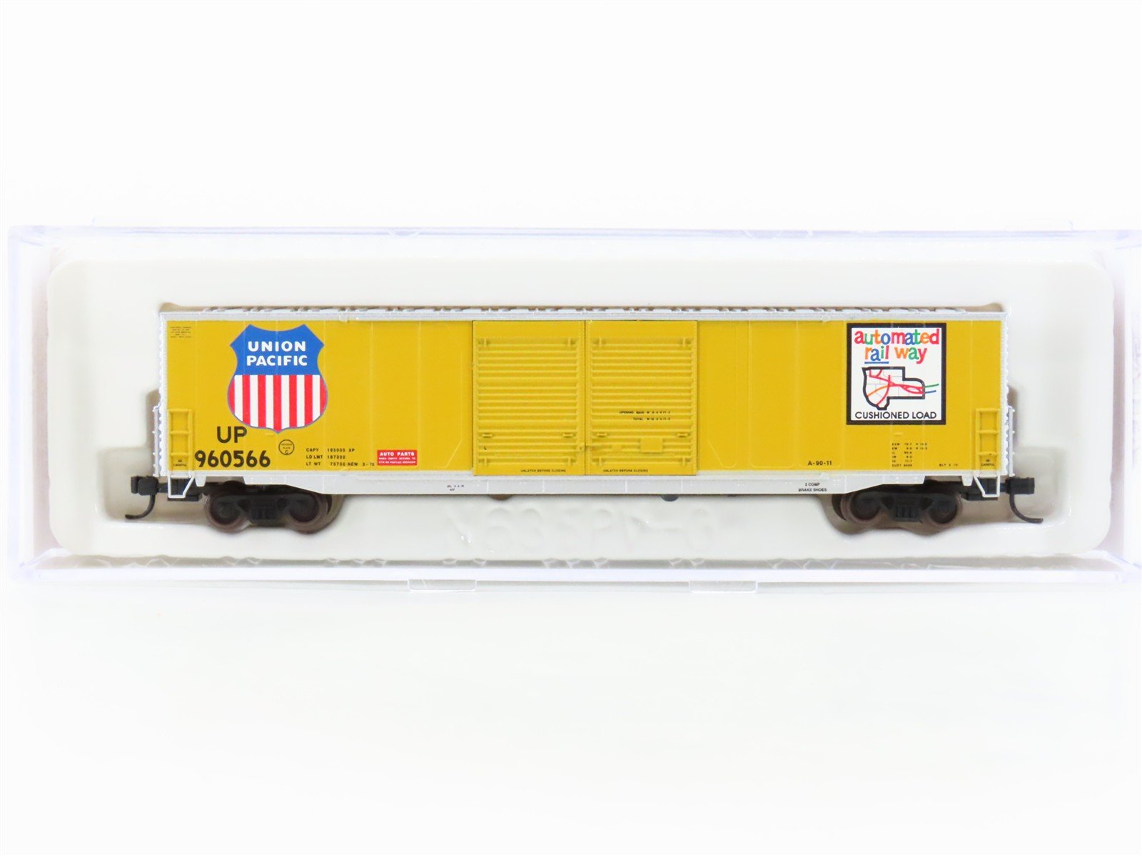N Scale Atlas 36861 UP Union Pacific Railroad 60' Double Door Box Car #960566